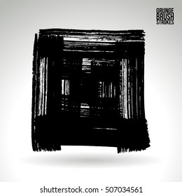 Brush stroke and texture. Vector design.