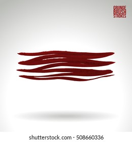 Brush stroke and texture. Vector design. Underline and border.