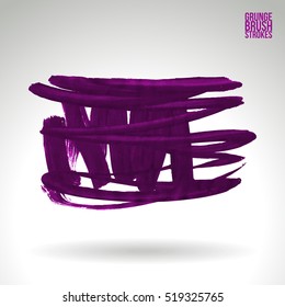 Brush stroke and texture. Vector design. Underline and border.