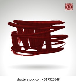 Brush stroke and texture. Vector design. Underline and border.