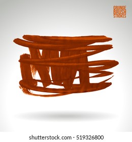 Brush stroke and texture. Vector design. Underline and border.
