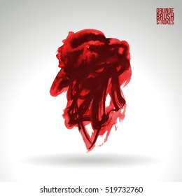 Brush stroke and texture. Vector design. Underline and border.