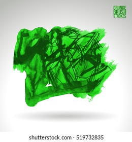 Brush stroke and texture. Vector design. Underline and border.