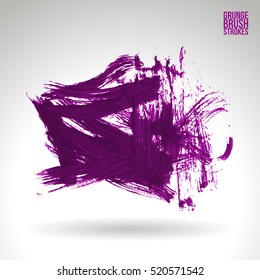 Brush stroke and texture. Vector design. Underline and border.