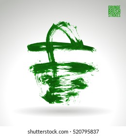 Brush stroke and texture. Vector design. Underline and border.
