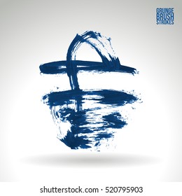 Brush stroke and texture. Vector design. Underline and border.