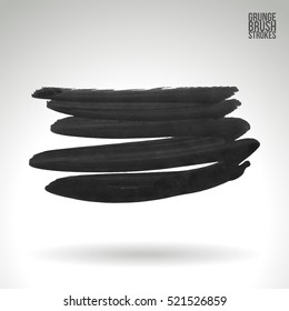 Brush stroke and texture. Vector design. Underline and border.