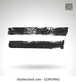 Brush stroke and texture. Vector design. Underline and border.