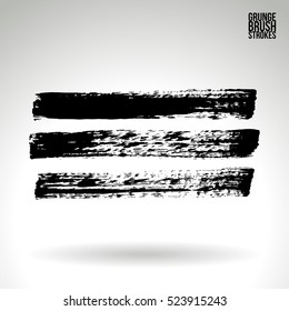 Brush stroke and texture. Vector design. Underline and border.
