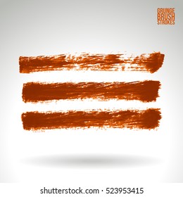 Brush stroke and texture. Vector design. Underline and border.