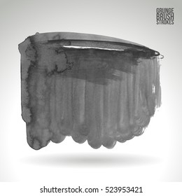 Brush stroke and texture. Vector design. Underline and border.