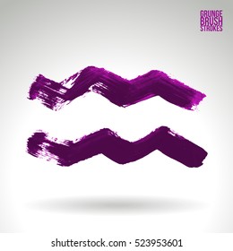 Brush stroke and texture. Vector design. Underline and border.