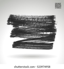Brush stroke and texture. Vector design. Underline and border.