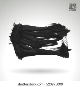 Brush stroke and texture. Vector design. Underline and border.