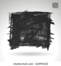 Brush stroke and texture. Vector design. Underline and border.