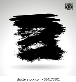 Brush stroke and texture. Vector design. Underline and border.