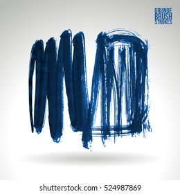 Brush stroke and texture. Vector design. Underline and border.