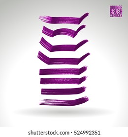 Brush stroke and texture. Vector design. Underline and border.