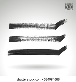 Brush stroke and texture. Vector design. Underline and border.