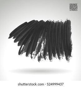 Brush stroke and texture. Vector design. Underline and border.