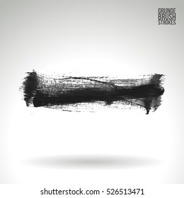 Brush stroke and texture. Vector design. Underline and border.