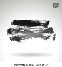 Brush stroke and texture. Vector design. Underline and border.