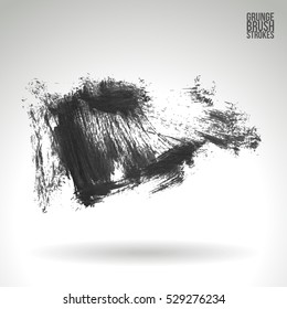 Brush stroke and texture. Vector design. Underline and border.