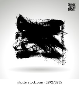 Brush stroke and texture. Vector design. Underline and border.