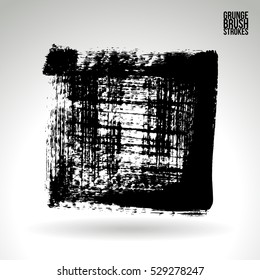 Brush stroke and texture. Vector design. Underline and border.