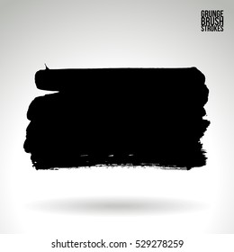 Brush stroke and texture. Vector design. Underline and border.