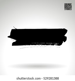 Brush stroke and texture. Vector design. Underline and border.