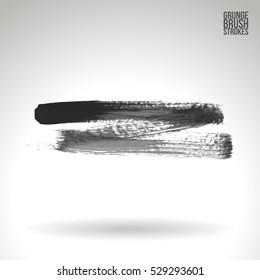 Brush stroke and texture. Vector design. Underline and border.