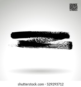 Brush stroke and texture. Vector design. Underline and border.