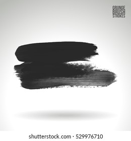 Brush stroke and texture. Vector design. Underline and border.