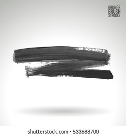 Brush stroke and texture. Vector design. Underline and border.
