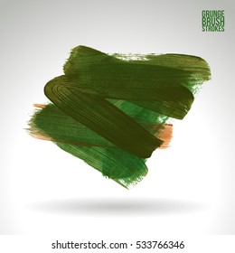 Brush stroke and texture. Vector design. Underline and border.