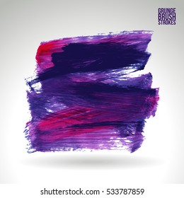 Brush stroke and texture. Vector design. Underline and border.