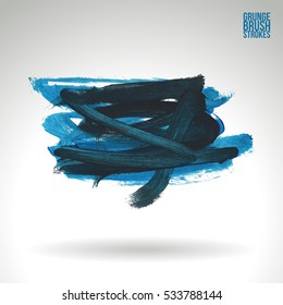 Brush stroke and texture. Vector design. Underline and border.