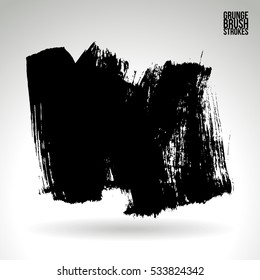 Brush stroke and texture. Vector design. Underline and border.