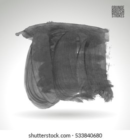 Brush stroke and texture. Vector design. Underline and border.