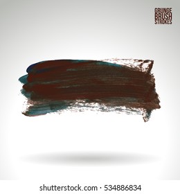 Brush stroke and texture. Vector design. Underline and border.