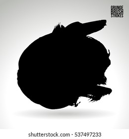 Brush stroke and texture. Vector design. Underline and border.