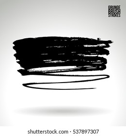 Brush stroke and texture. Vector design. Underline and border.