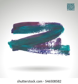 Brush stroke and texture. Vector design. Underline and border.