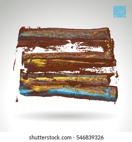 Brush stroke and texture. Vector design. Underline and border.