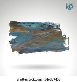 Brush stroke and texture. Vector design. Underline and border.