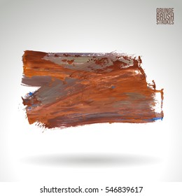 Brush stroke and texture. Vector design. Underline and border.