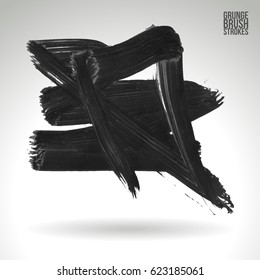 Brush stroke and texture. Vector design. Underline and border.