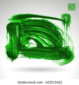 Brush stroke and texture. Vector design. Underline and border.