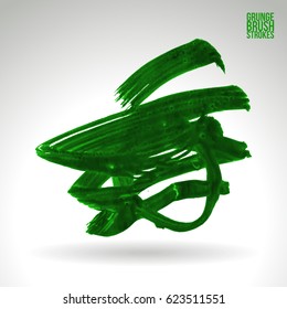Brush stroke and texture. Vector design. Underline and border.